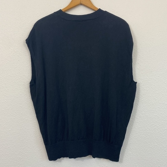 EUC Ann Taylor Linen Blend Black sweater vest size XL - Picture 2 of 7